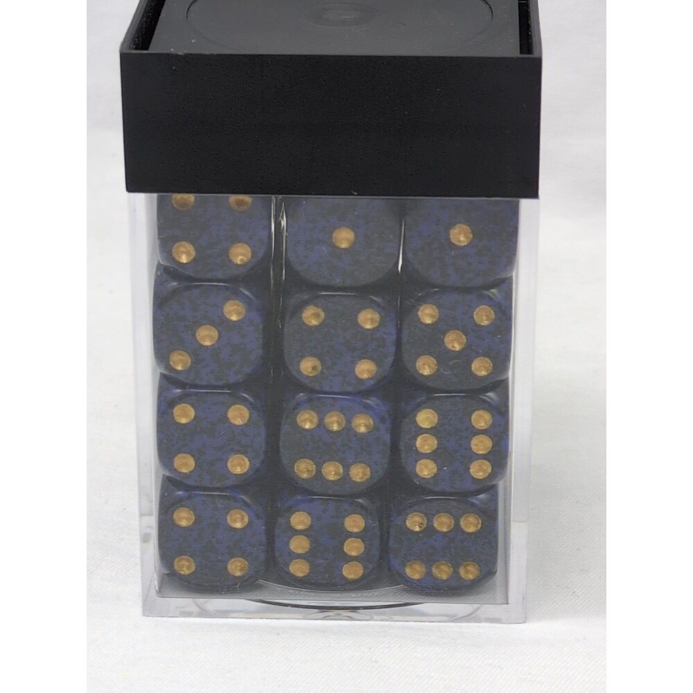 Chessex Speckled Golden Cobalt 16mm D6 Dice Block